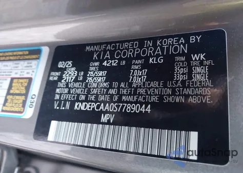 2025 Kia Seltos Lx z USA, uszkodzony, nr VIN KNDEPCAA0S7789044